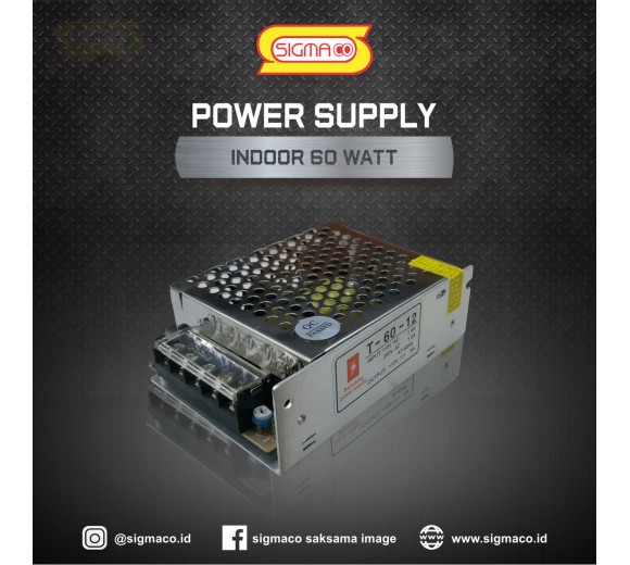 Power Supply Indoor 12V 60W 5A